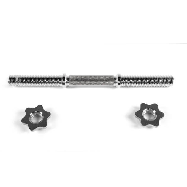 Adjustable, empty chromium dumbbell with locks / 07471-001