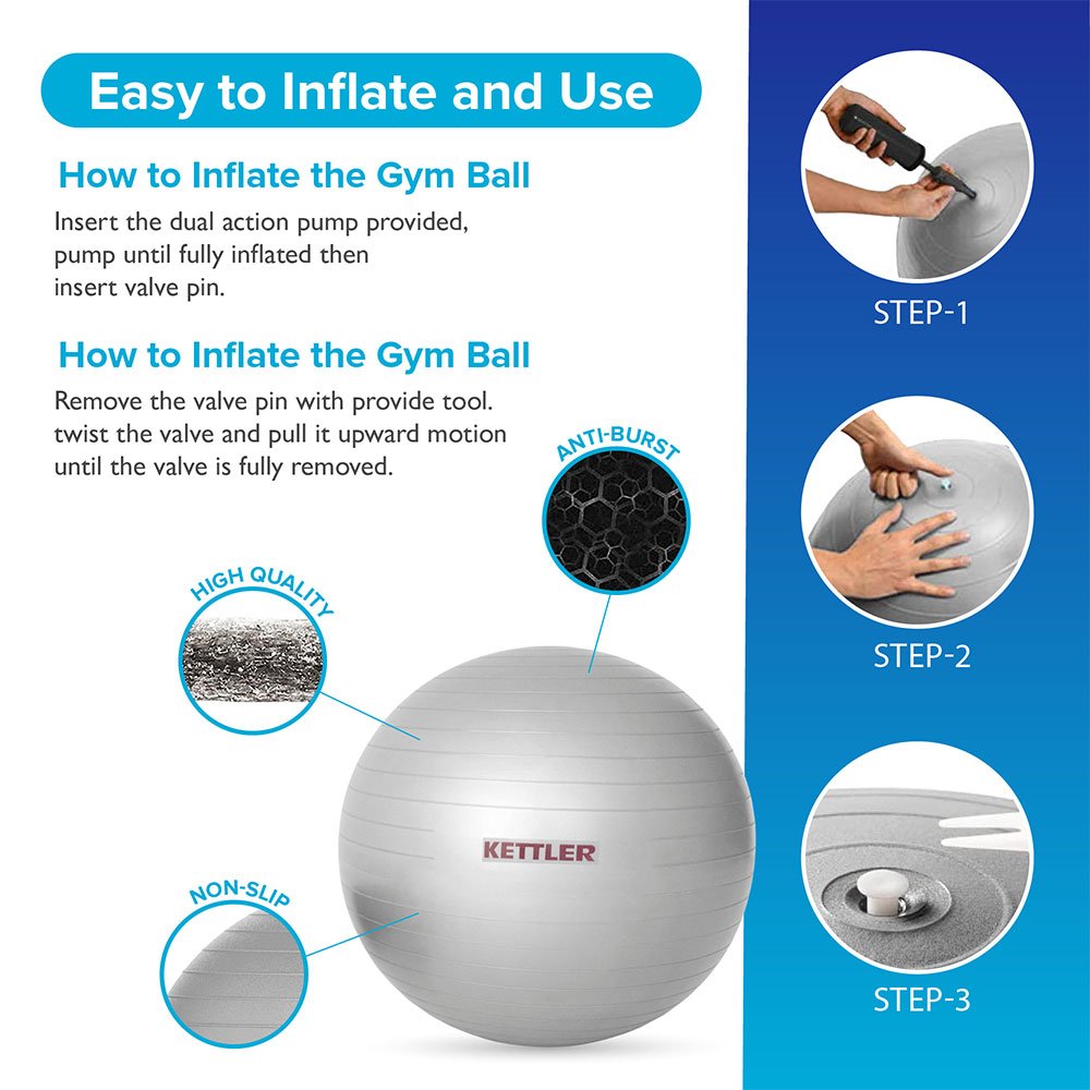 GYM BALL BASIC 65cm / 07350-124 - Image 3